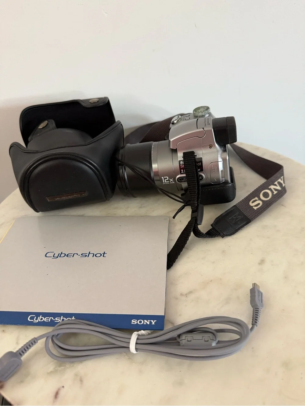 SONY Cyber-Shot DSC-H2 12x Digital Camera with case as is
